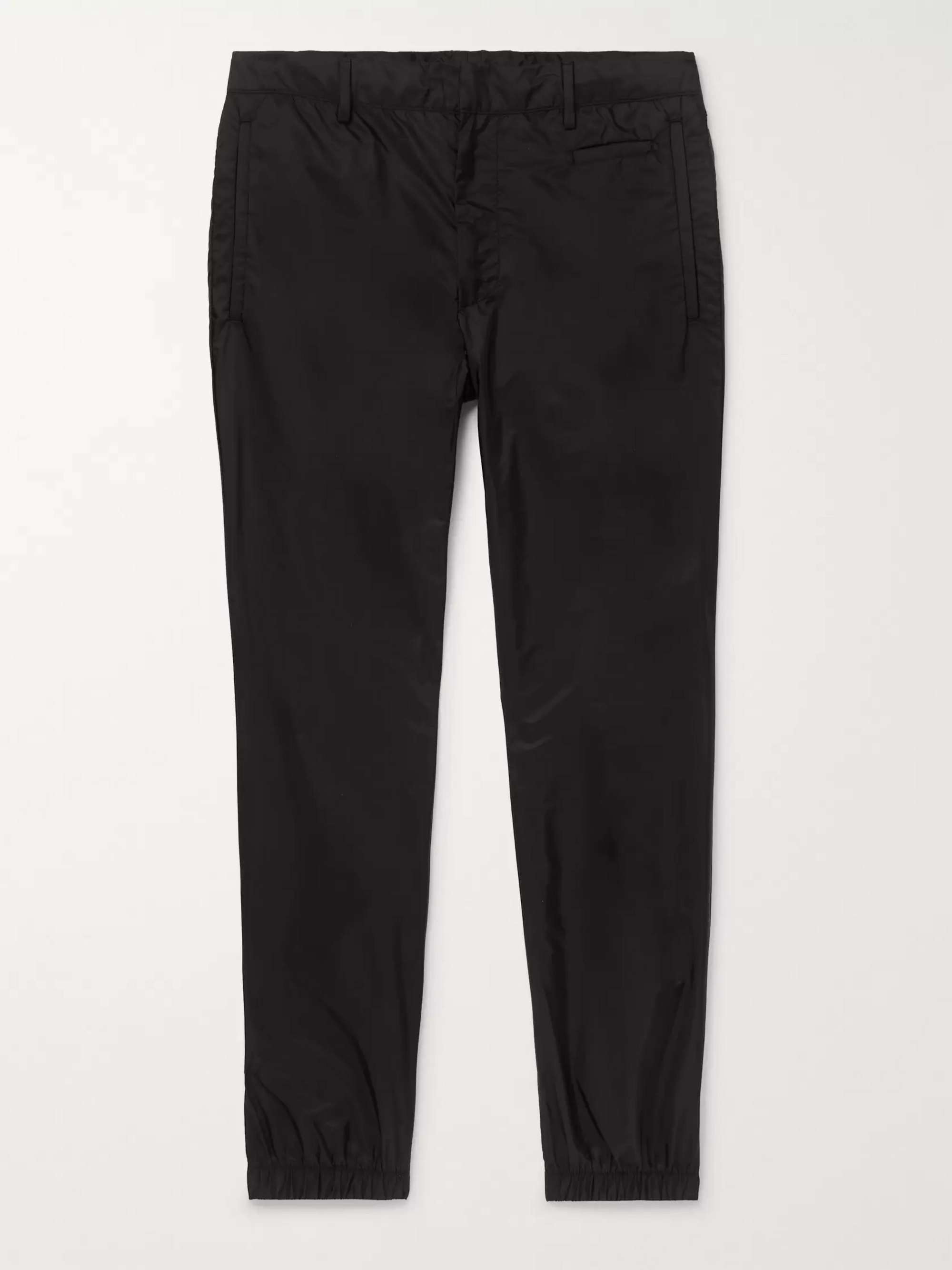 PRADA Black Slim-Fit Nylon Trousers