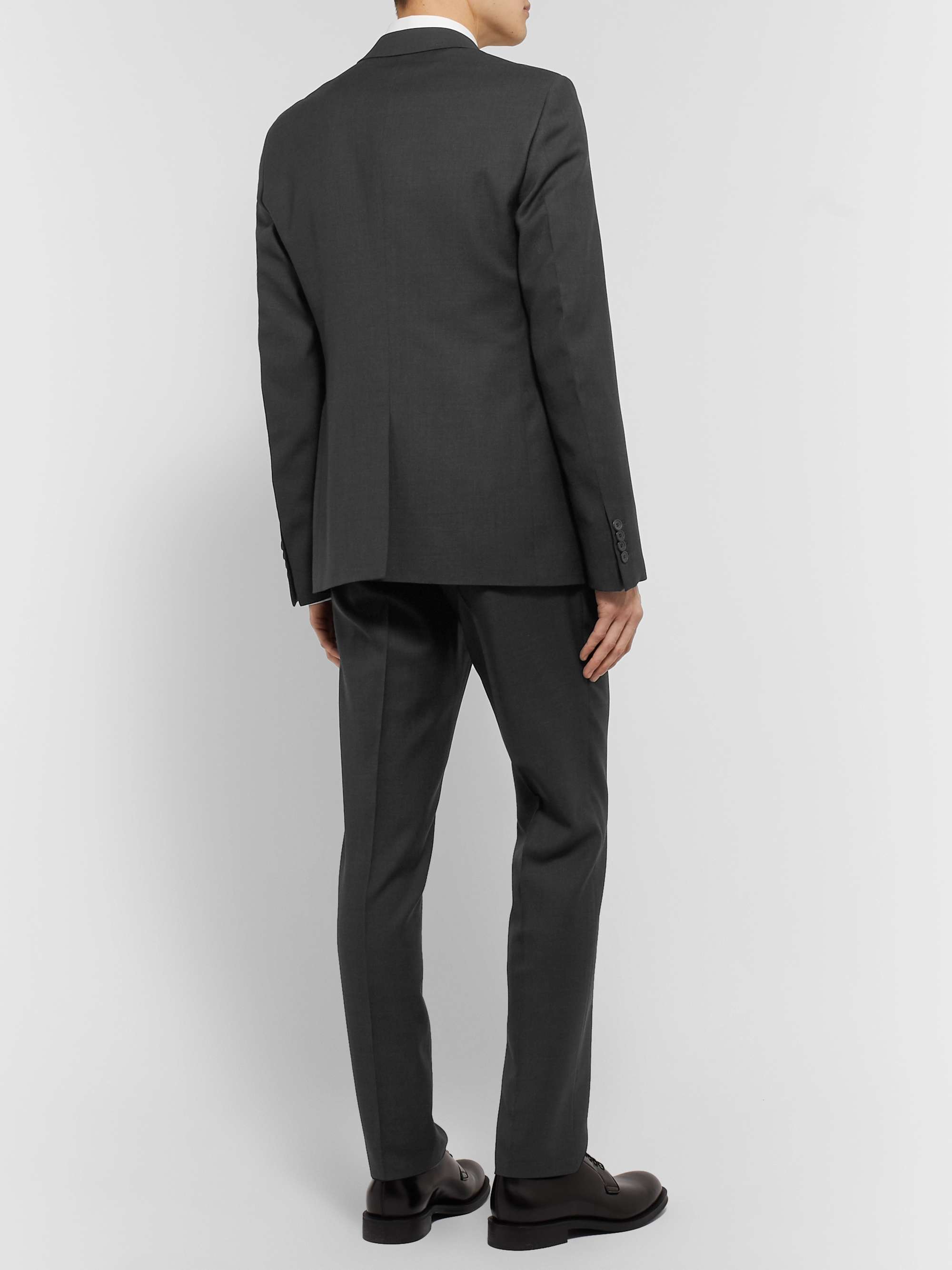 PRADA Anthracite Slim-Fit Virgin Wool-Hopsack Suit