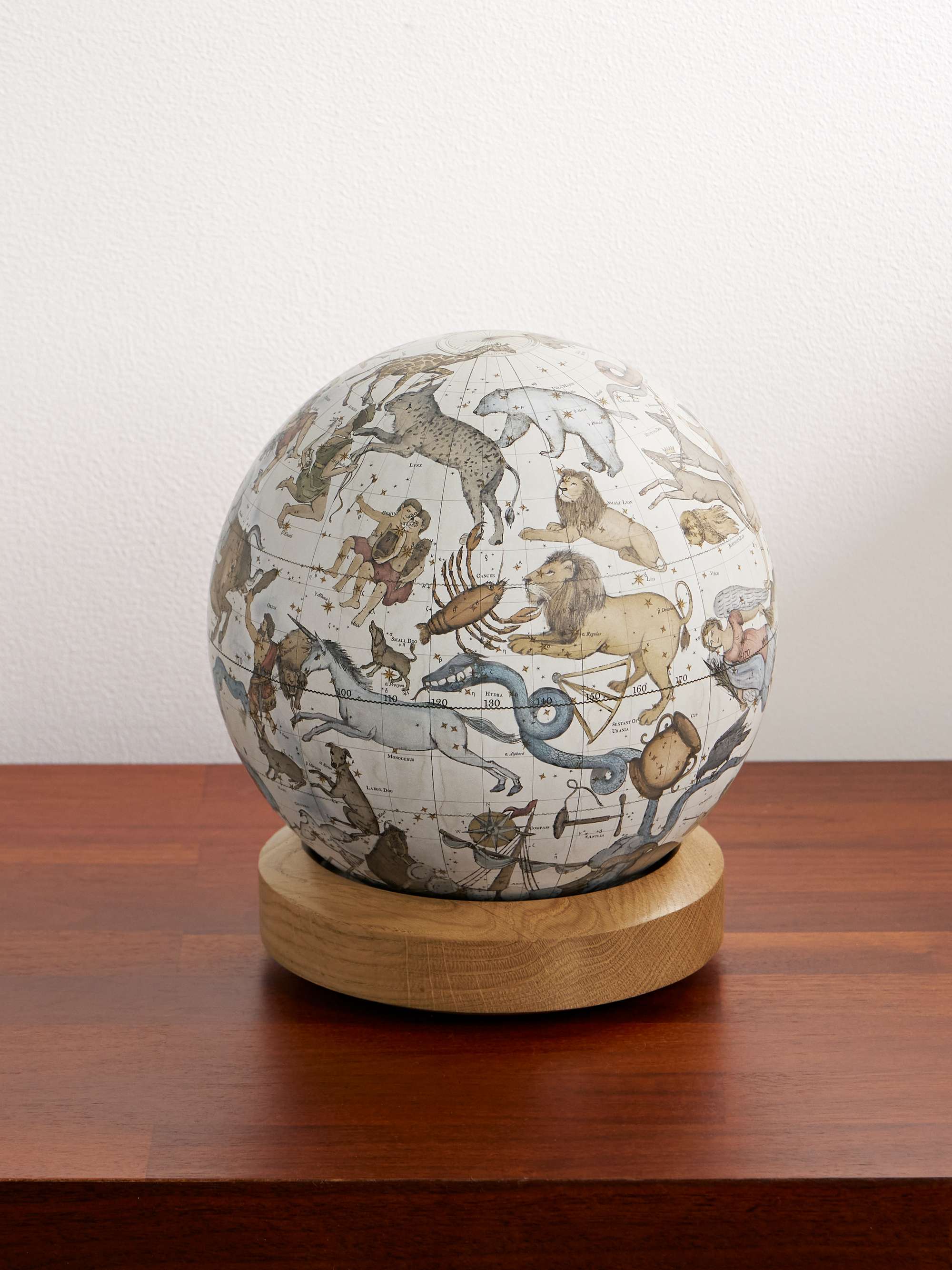 Bellerby & Co Globemakers Albion Celestial Resin and Oak Mini Desk Globe