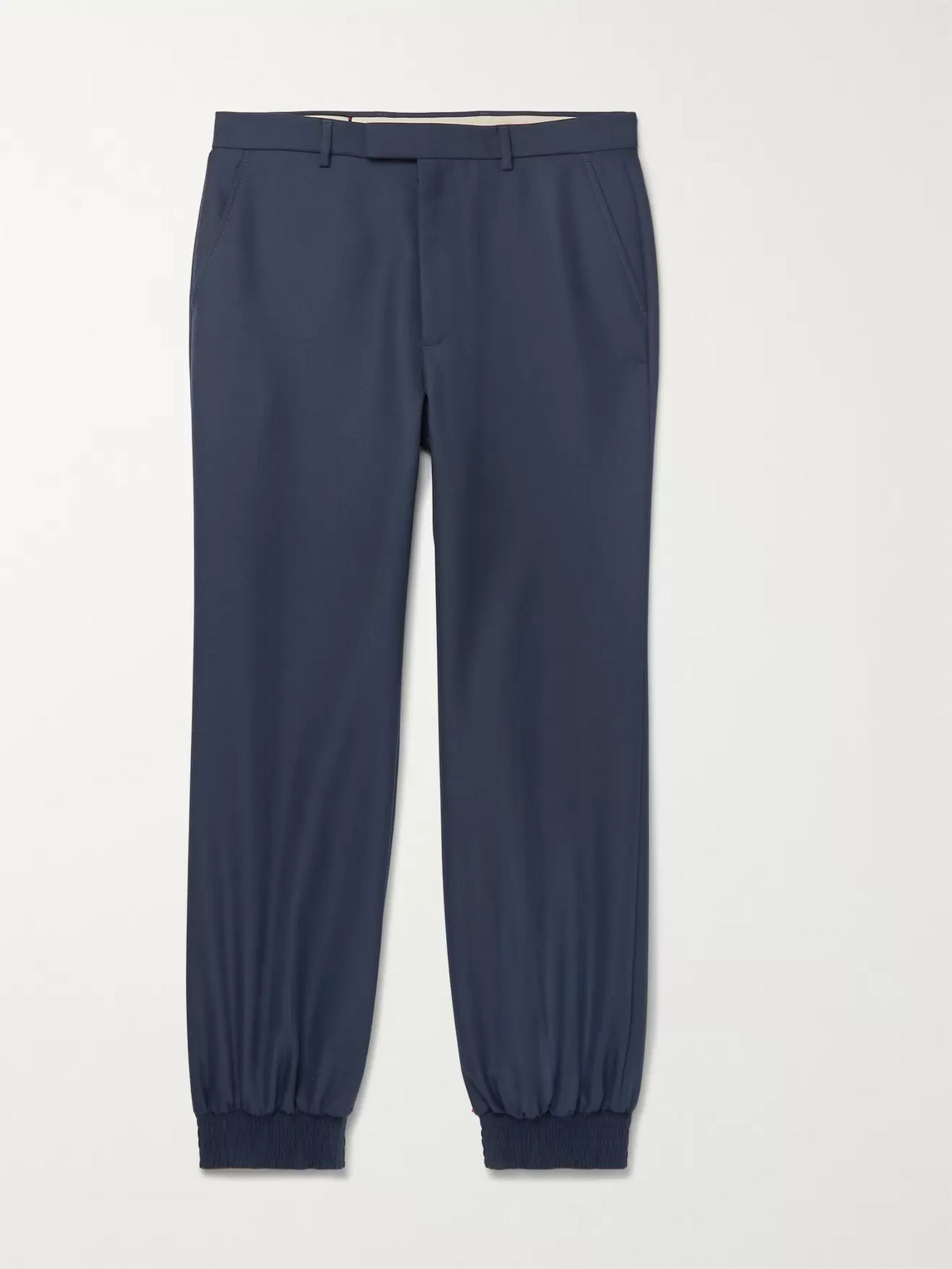 Gucci Tapered Drill Trousers In Blue