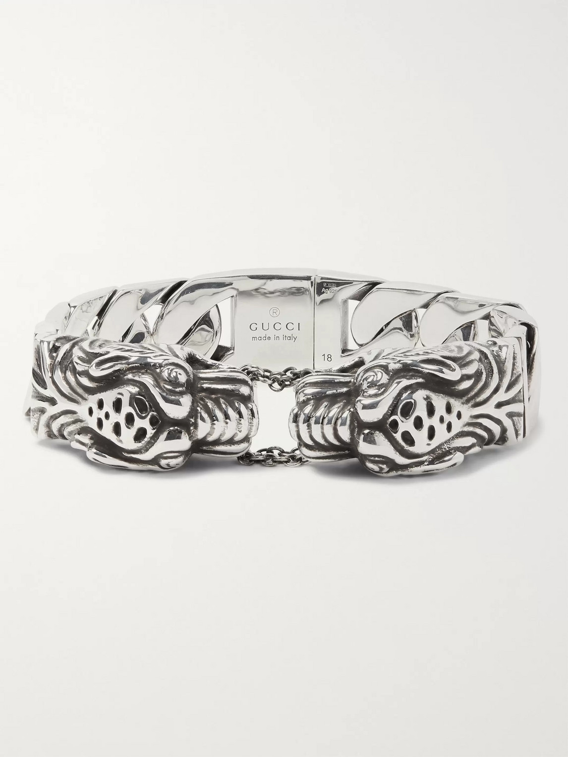 Gucci Tiger Head Sterling Silver Bracelet