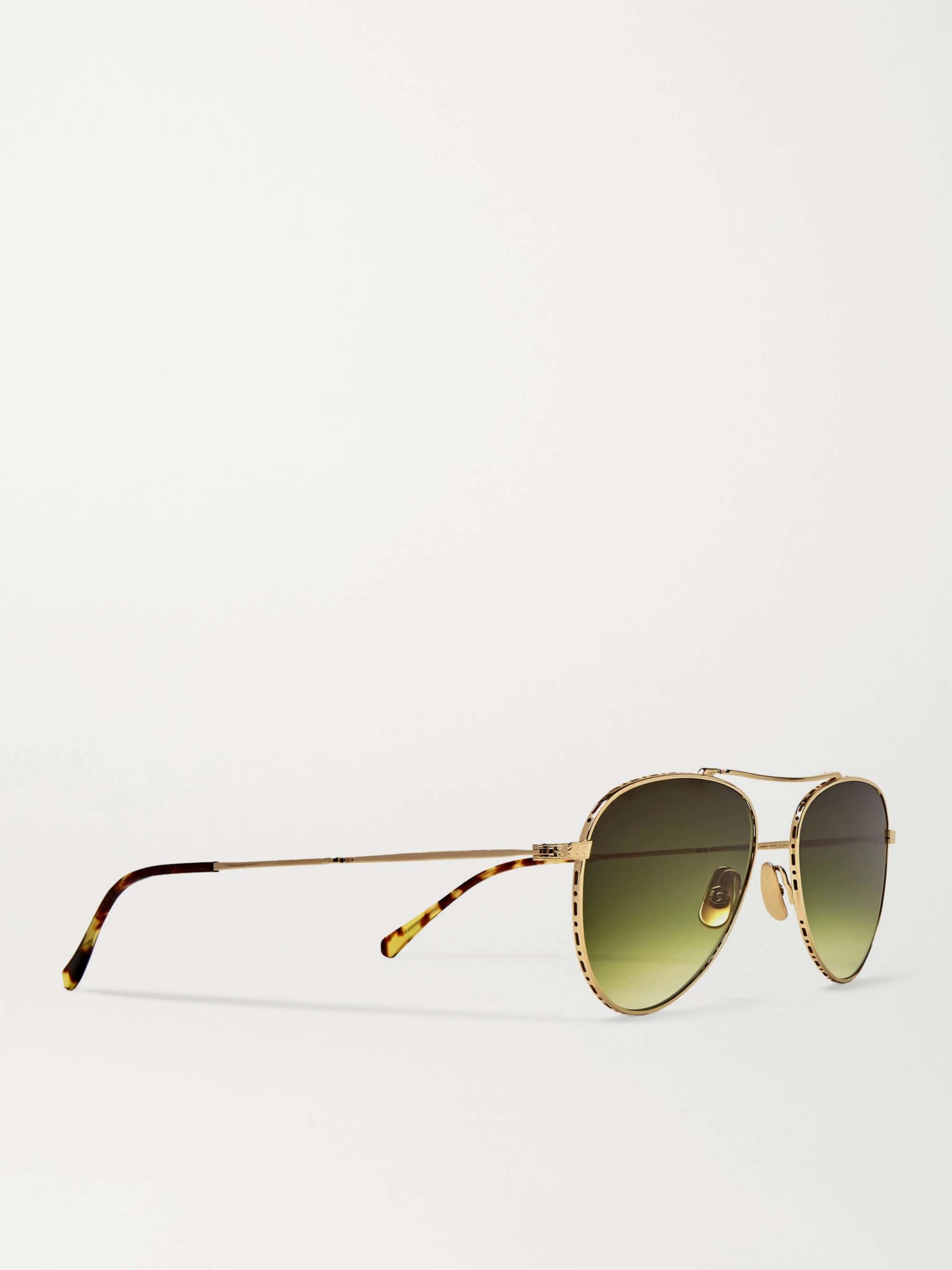 MR LEIGHT Ichi S Aviator-Style Gold-Tone Sunglasses
