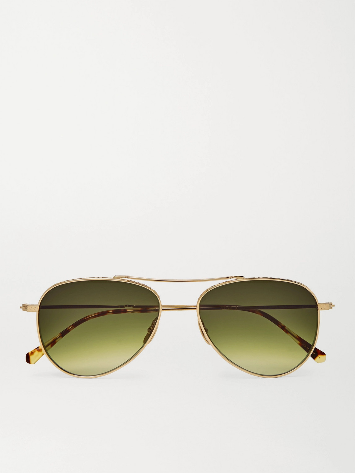 Mr Leight Ichi S Aviator-style Gold-tone Sunglasses