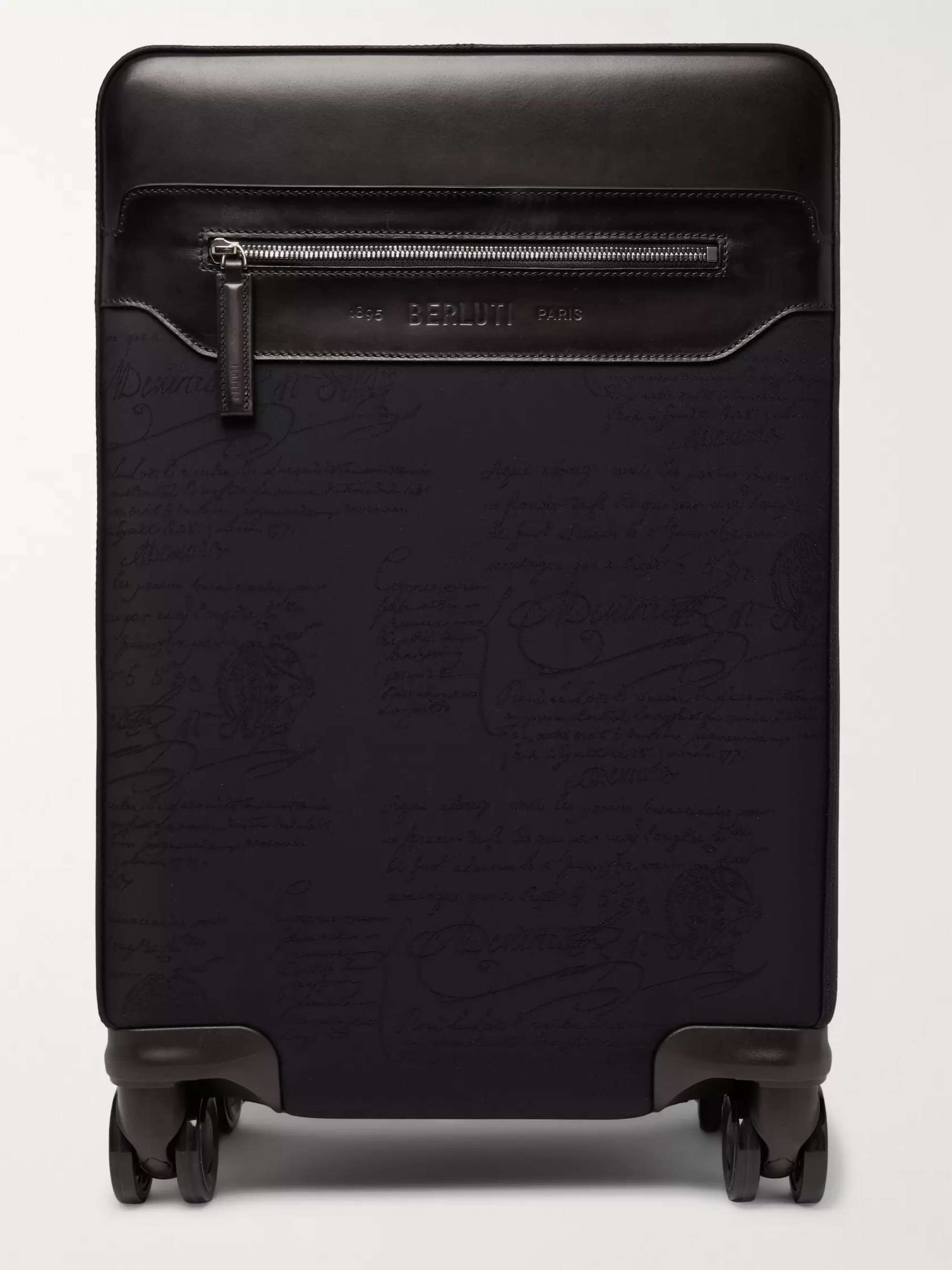 BERLUTI Formula 1004 Scritto Nylon and Leather Carry-On Suitcase